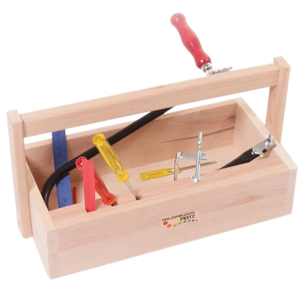 Kinder-Werkbox aus Holzwerkzeugkiste | Massivholz
